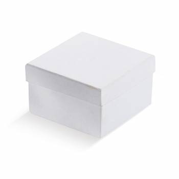 Χάρτινο τετράγωνο κουτί λευκό
