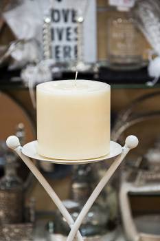 Κερί γάμου για κηροστάτη εκρού 11.5X15cm