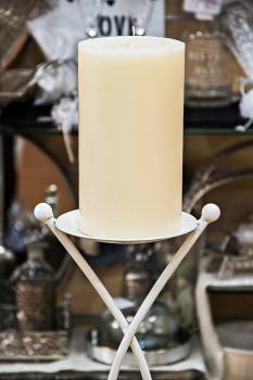 Κερί γάμου για κηροστάτη εκρού 14.5X10cm