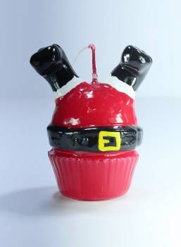 Cup Cake Άγιος Βασίλης ανάποδα κόκκινο Sm 9*8