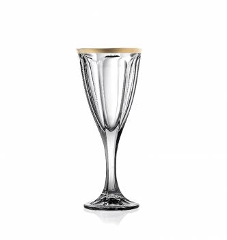 Crystalite Bohemia Κρυστάλλινο Ποτήρι Κρασιού Windsor Gold 245ml